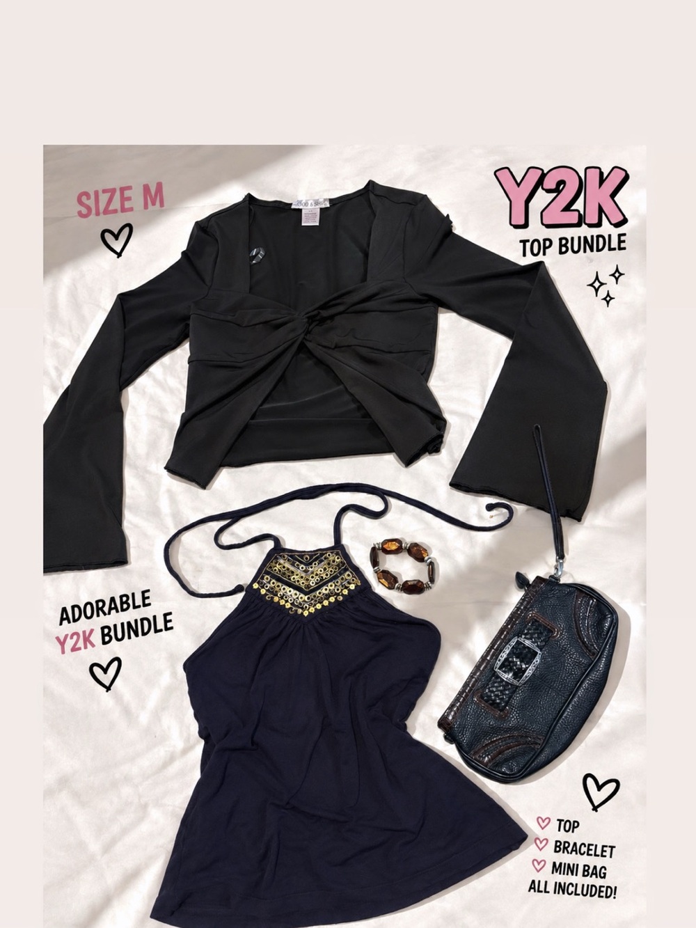 y2K inspired tops bundle with Brighton purse